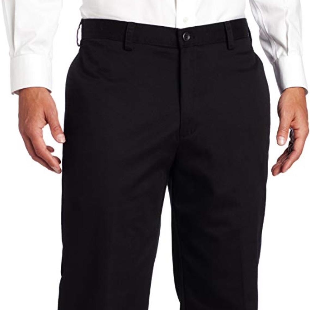 NWT IZOD American Chino Flat Front Pants | Classic Fit | Black | 31x32